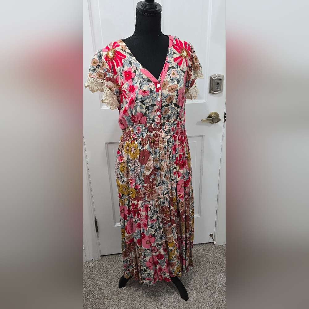 Baltic Born Floral V-Neck Maxi Dress